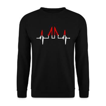Bali Herzschlag Himmelstor Indonesien Liebe Bali - Unisex Pullover - Schwarz - Vorne - Alina (178cm) & Michal (187cm)