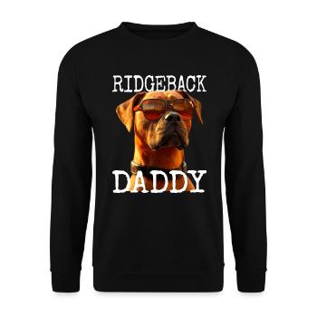 Rhodesian Ridgeback Daddy Dogs Papa Fête des Pères Papa - Sweat-shirt Unisexe - noir - Devant - Alina (178cm) & Michal (187cm)