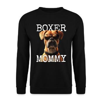 German Boxer Mom Mom Mother's Day Boxer Mommy - Unisex Sweatshirt - black - Front - Alina (178cm) & Michal (187cm)