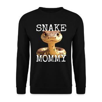 Snake Mommy Mom Snake Mother's Day Snakes Mom - Unisex Sweatshirt - black - Front - Alina (178cm) & Michal (187cm)