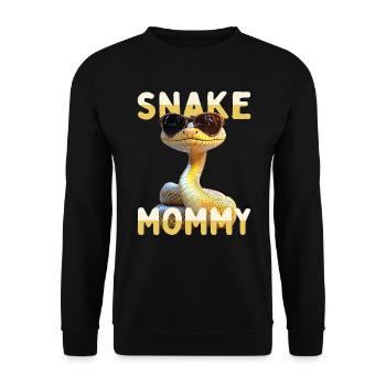 Snake Mommy Mom Snake Mother's Day Snakes Mom - Unisex Sweatshirt - black - Front - Alina (178cm) & Michal (187cm)