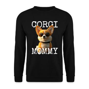 Corgi Mommy Hund Mama Corgis Muttertag Welsh Corgi - Unisex Pullover - Schwarz - Vorne - Alina (178cm) & Michal (187cm)