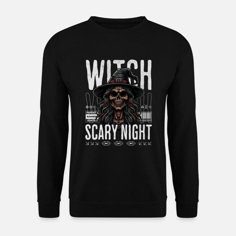 Witch Scary Night Halloween - Unisex Pullover - Schwarz