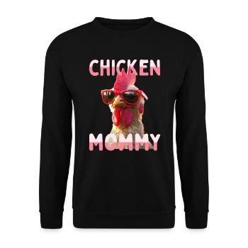 Chicken Mommy Chicken Mom Farmer's Wife Mother's Day Chickens - Unisex Sweatshirt - black - Front - Alina (178cm) & Michal (187cm)
