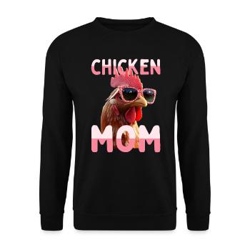 Chicken Mom Chicken Mom Farmer's Wife Mother's Day Chickens - Unisex Sweatshirt - black - Front - Alina (178cm) & Michal (187cm)