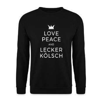 Amour Paix Lecker Kölsch Köln Karneval Kölner Dom - Sweat-shirt Unisexe - noir - Devant - Alina (178cm) & Michal (187cm)