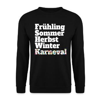 Carnival Fifth Season Kölsch Fastelovend Cologne - Unisex Sweatshirt - black - Front - Alina (178cm) & Michal (187cm)