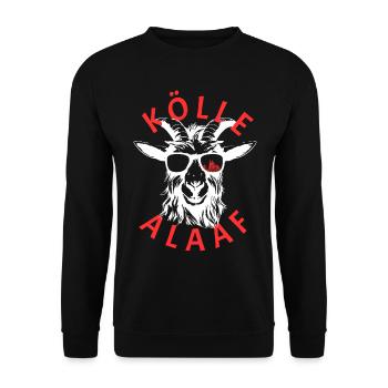 Kölle Alaaf Köln Karneval geissbock fan - Unisex Pullover - Schwarz - Vorne - Alina (178cm) & Michal (187cm)