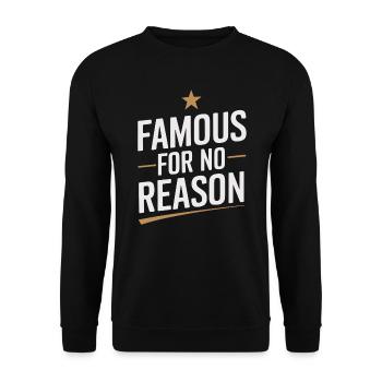Célèbre sans raison Influenceur des médias sociaux Viral - Sweat-shirt Unisexe - noir - Devant - Alina (178cm) & Michal (187cm)