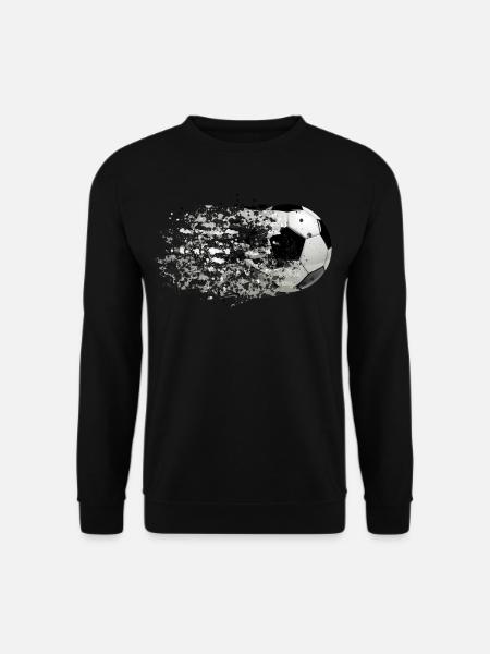 51 Fußball Ball fliegt Spritzer Splash Farbkleckse - Unisex Pullover - Schwarz