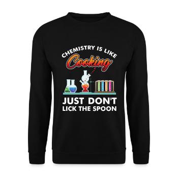 Chemist chemistry humor teacher lab gift - Unisex Sweatshirt - black - Front - Alina (178cm) & Michal (187cm)
