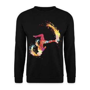 break dancing - Unisex Sweatshirt - black - Front - Alina (178cm) & Michal (187cm)