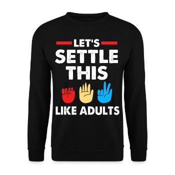 Stone scissors paper - Unisex Sweatshirt - black - Front - Alina (178cm) & Michal (187cm)