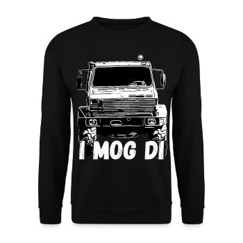Unimog, véhicule utilitaire, camion, Unimog 406, tracteur - Sweat-shirt Unisexe - noir - Devant - Alina (178cm) & Michal (187cm)