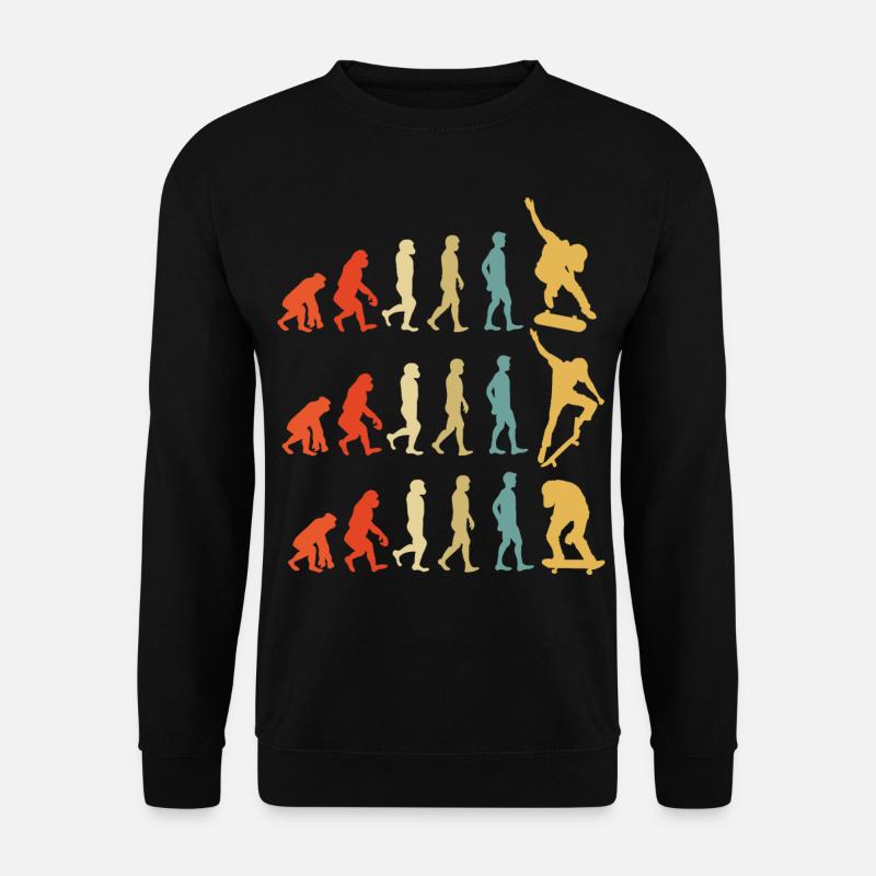 Skateboard Evolution Gift - Unisex Sweatshirt - black