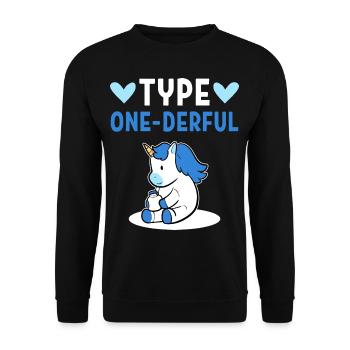 Diabetic insulin type 1 - Unisex Sweatshirt - black - Front - Alina (178cm) & Michal (187cm)