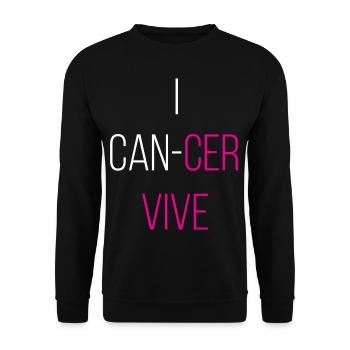 Cancer du sein Boucle de cancer du sein - Sweat-shirt Unisexe - noir - Devant - Alina (178cm) & Michal (187cm)