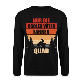 Quadfahrer Geschenkidee Quadfahren Quad ATV - Unisex Pullover - Schwarz - Vorne - Alina (178cm) & Michal (187cm)