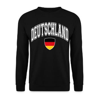 Germany Flag - Unisex Sweatshirt - black - Front - Alina (178cm) & Michal (187cm)