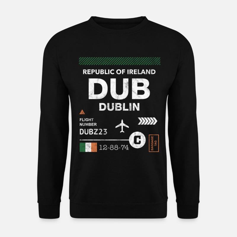 Étiquette d’aéroport de Dublin - Sweat-shirt Unisexe - noir