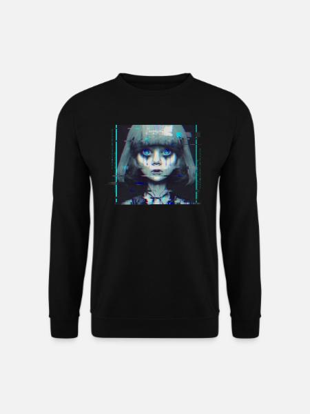 Doll Glitch - Unisex Pullover - Schwarz