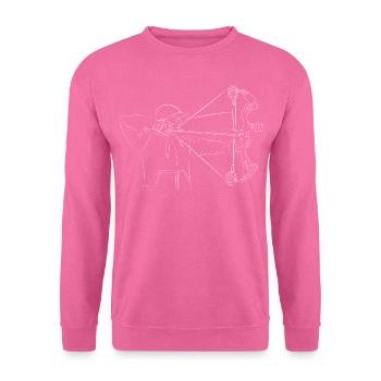 Bogenschütze Compound Bogen T-Shirt - Unisex Pullover - Pink - Vorne