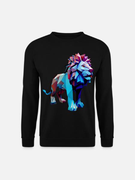 Polygon Löwen - Unisex Pullover - Schwarz