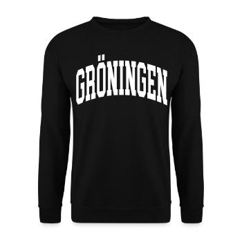 Gröningen - Unisex Sweatshirt - black - Front - Alina (178cm) & Michal (187cm)