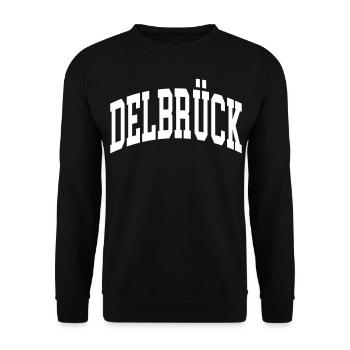 Delbrück - Sweat-shirt Unisexe - noir - Devant - Alina (178cm) & Michal (187cm)