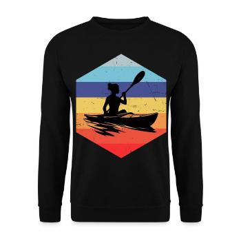 Kayak Femme Canoë Kayak Kayak Homme - Sweat-shirt Unisexe - noir - Devant - Alina (178cm) & Michal (187cm)