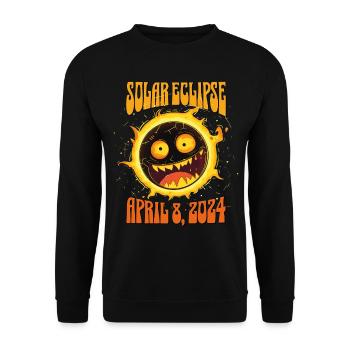 Éclipse solaire 8 avril 2024 Éclipse totale de Soleil - Sweat-shirt Unisexe - noir - Devant - Alina (178cm) & Michal (187cm)