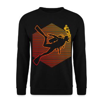 Plongée Taucher Scuba Taucher Tauchen Plongée sous-marine - Sweat-shirt Unisexe - noir - Devant - Alina (178cm) & Michal (187cm)