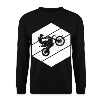 Freestyle Motocross Supermoto Men's Motocross - Unisex Sweatshirt - black - Front - Alina (178cm) & Michal (187cm)