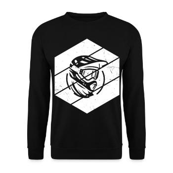 Mountainbike Radfahren Radsport Radfahrer - Unisex Pullover - Schwarz - Vorne - Alina (178cm) & Michal (187cm)