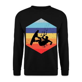 Kiting Kite Women Men Kitesurfing Kitesurfing - Unisex Sweatshirt - black - Front - Alina (178cm) & Michal (187cm)