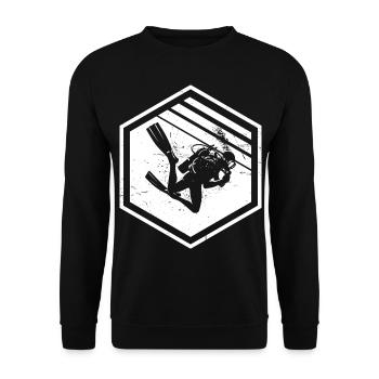 Plongée en apnée Scuba Diver Scuba Diver pour hommes - Sweat-shirt Unisexe - noir - Devant - Alina (178cm) & Michal (187cm)