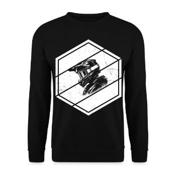 Cyclisme Cyclisme Femmes VTT Hommes Vététistes - Sweat-shirt Unisexe - noir - Devant - Alina (178cm) & Michal (187cm)