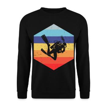 Men's Scuba Diver Diver Women's Diver - Unisex Sweatshirt - black - Front - Alina (178cm) & Michal (187cm)