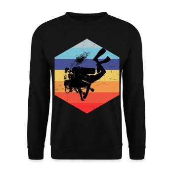 Plongeuse Femme Plongée Plongée Homme Plongeur - Sweat-shirt Unisexe - noir - Devant - Alina (178cm) & Michal (187cm)
