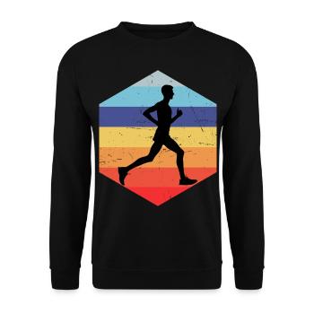 Race Fitness Running Jogging Hommes Running - Sweat-shirt Unisexe - noir - Devant - Alina (178cm) & Michal (187cm)