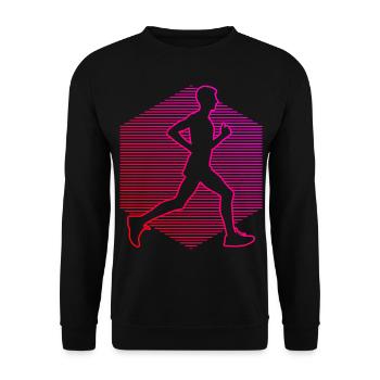 Cross Country Running Men's Running Running - Unisex Sweatshirt - black - Front - Alina (178cm) & Michal (187cm)