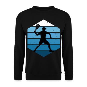 Women's Men's Pickleball Pickleball Pickleball Racquetb - Unisex Sweatshirt - black - Front - Alina (178cm) & Michal (187cm)