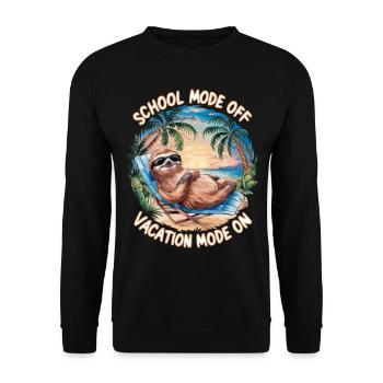 Last day of school Vacation mode on - Unisex Sweatshirt - black - Front - Alina (178cm) & Michal (187cm)