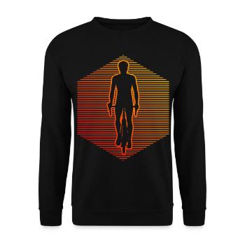 Cyclisme Hommes Femmes Vélo Vélo Cycliste - Sweat-shirt Unisexe - noir - Devant - Alina (178cm) & Michal (187cm)