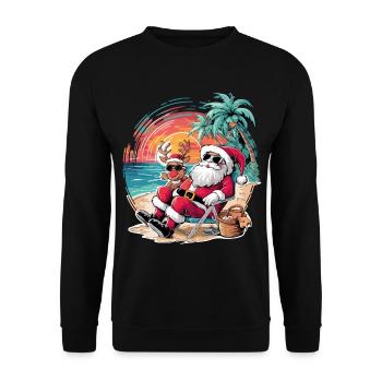 Noël en juillet - Sweat-shirt Unisexe - noir - Devant - Alina (178cm) & Michal (187cm)