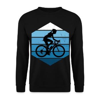 Radeln Radfahren Radfahrer Bike Mtb Fahrradfahren - Unisex Pullover - Schwarz - Vorne - Alina (178cm) & Michal (187cm)