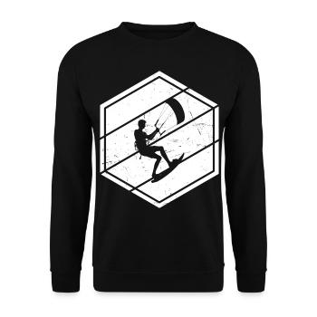 Kitesurf Kitesurf Kitesurf Hommes Kiting - Sweat-shirt Unisexe - noir - Devant - Alina (178cm) & Michal (187cm)