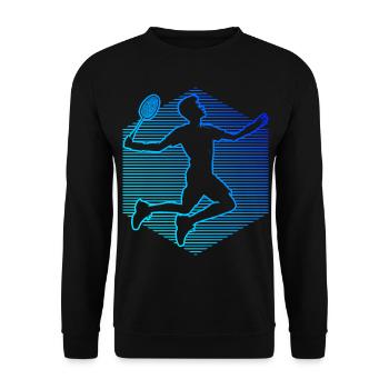Squash Badminton Players Men Women - Unisex Sweatshirt - black - Front - Alina (178cm) & Michal (187cm)