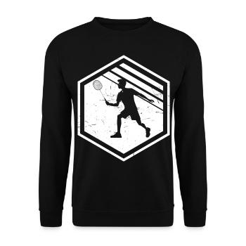 Joueurs de badminton masculins Badminton - Sweat-shirt Unisexe - noir - Devant - Alina (178cm) & Michal (187cm)