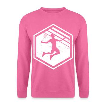 Damen Badmintonspieler Federball Squash Badminton - Unisex Pullover - Pink - Vorne
